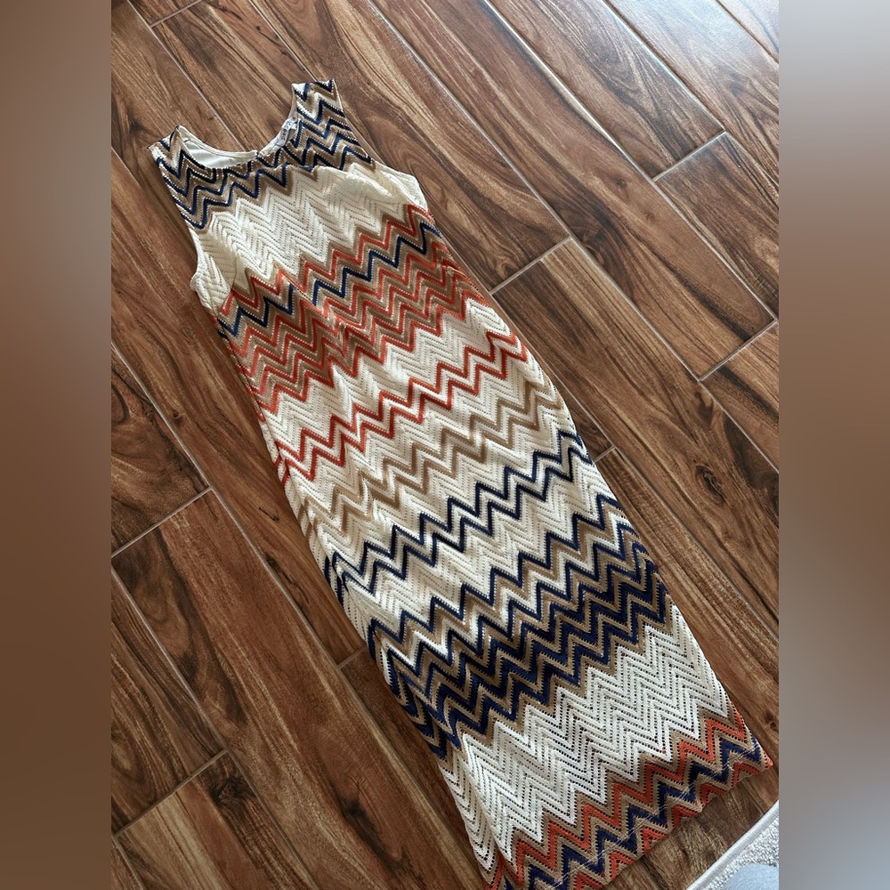 Chevron Patterned Boho Dress